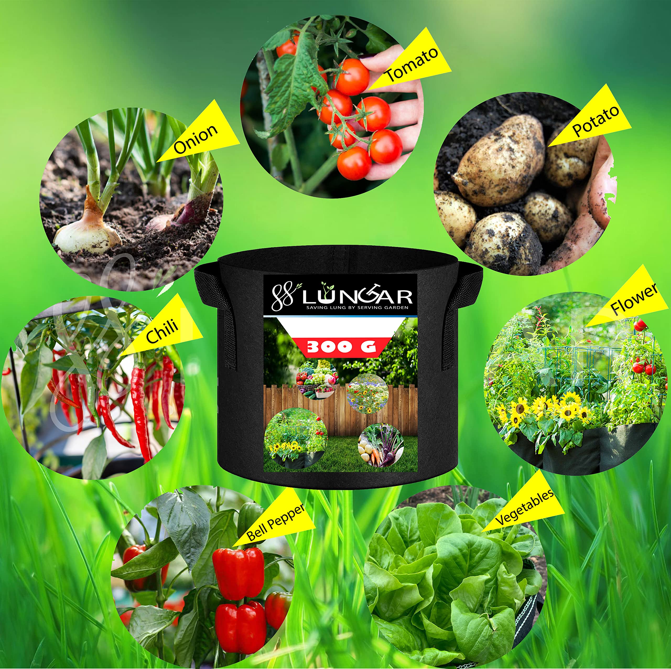 LUNGAR grow bags are washable and reusable for extended gardening use.