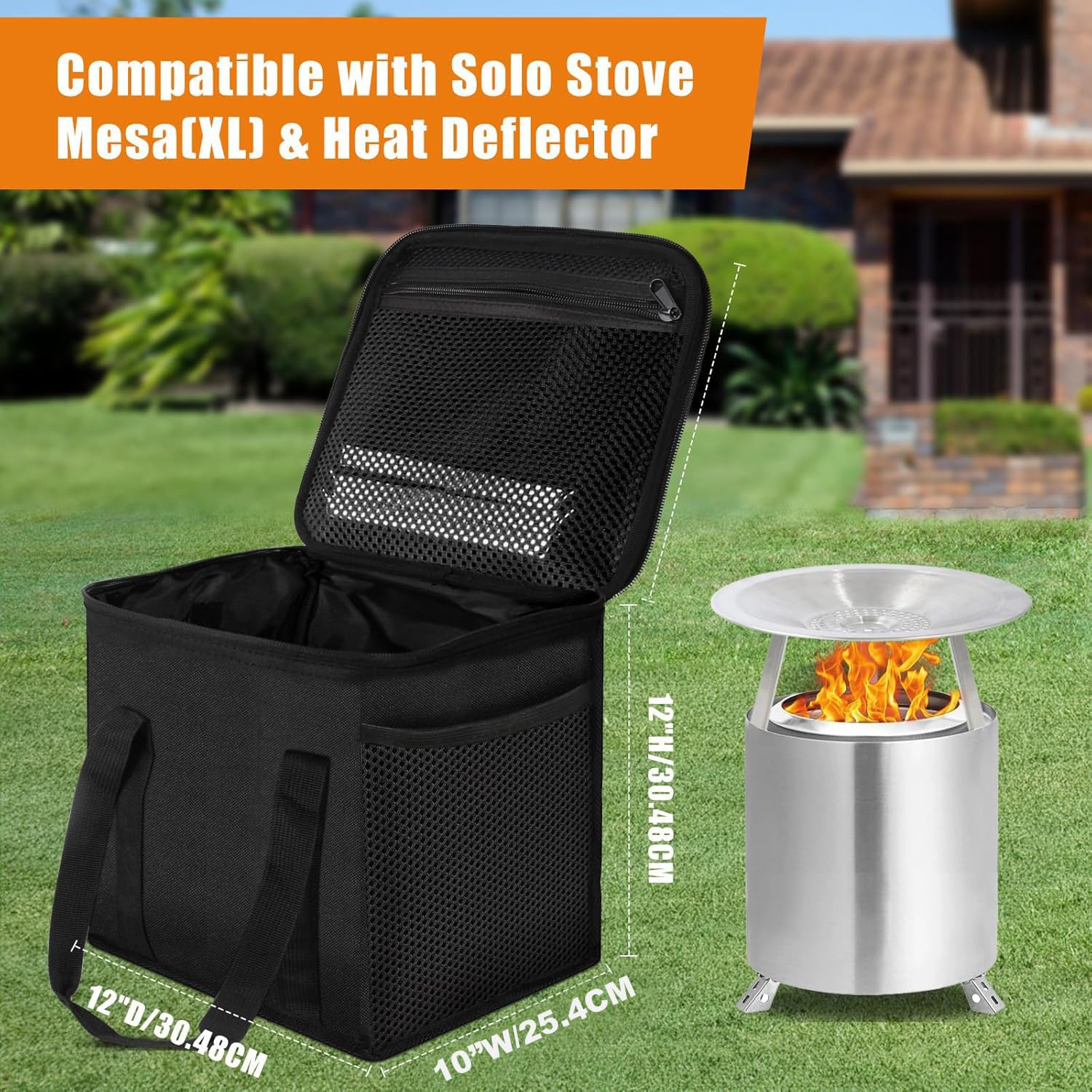 Lunies Mesa XL bag supports heat deflector with organized storage.