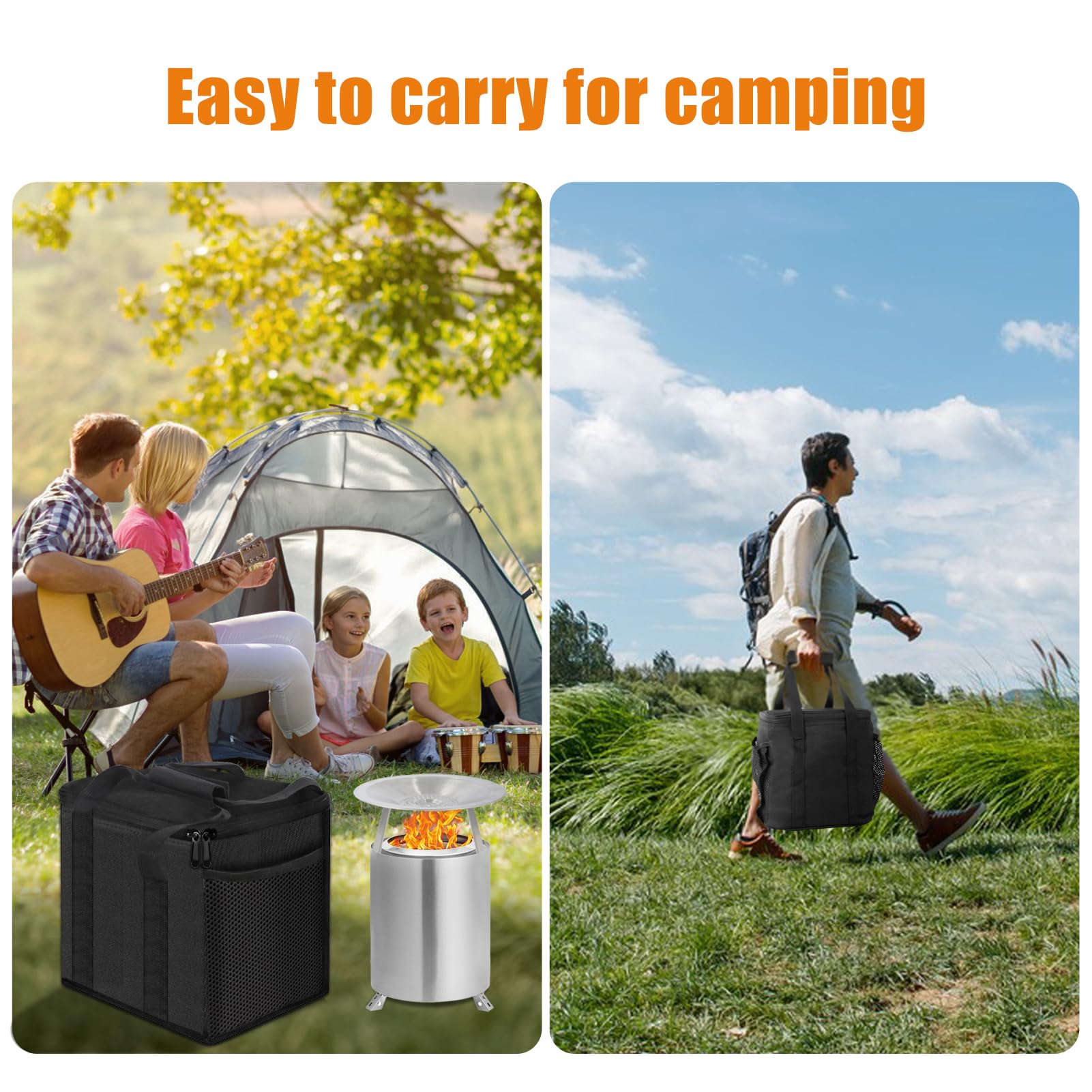 Lunies bag top and bottom hardboard provide rigid support.