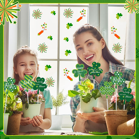 Lunmon 13x3-14-inch shamrock sign for garden display