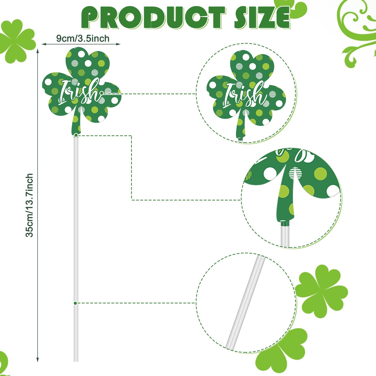 Lunmon year-round outdoor shamrock decor for porches and lawns