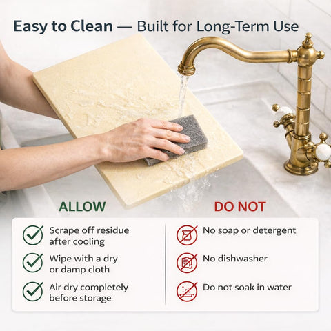 0.47-inch Lunvarion stone thickness balances heat retention and response