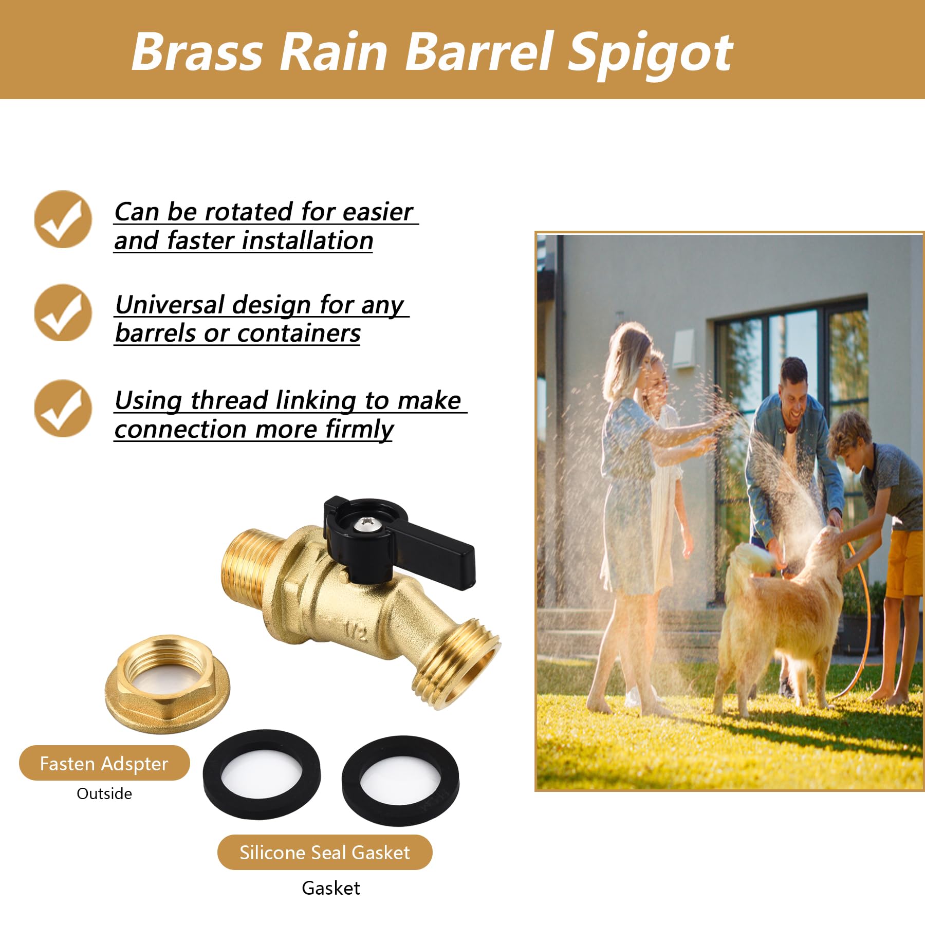 LUOFANT double-washers for extra leak protection.