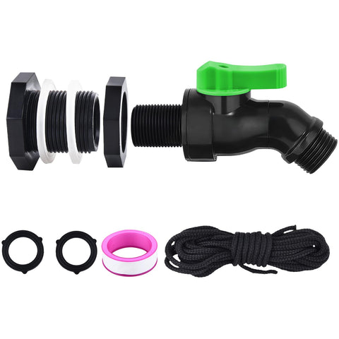 LUOFANT high-flow rain-barrel spigot kit for fast, reliable drainage