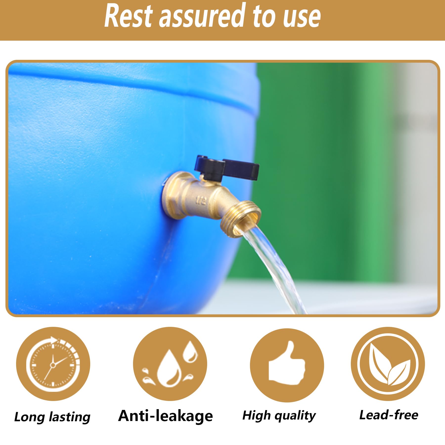 LUOFANT lead-free brass construction offers durable outdoor use.