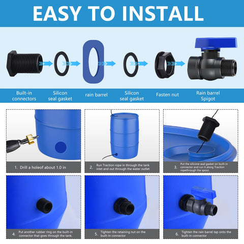 LUOFANT pull rope aids installation without entering the container.