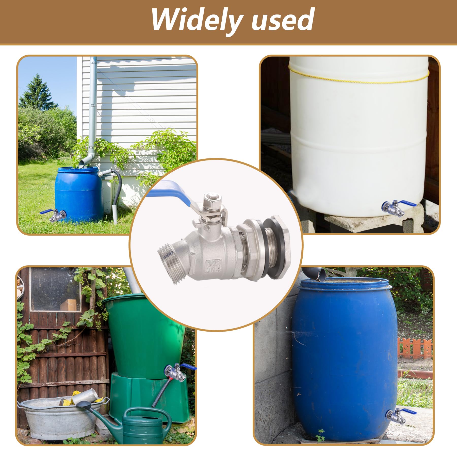LUOFANT silicone washers seal joints to prevent leaks in rain barrels.