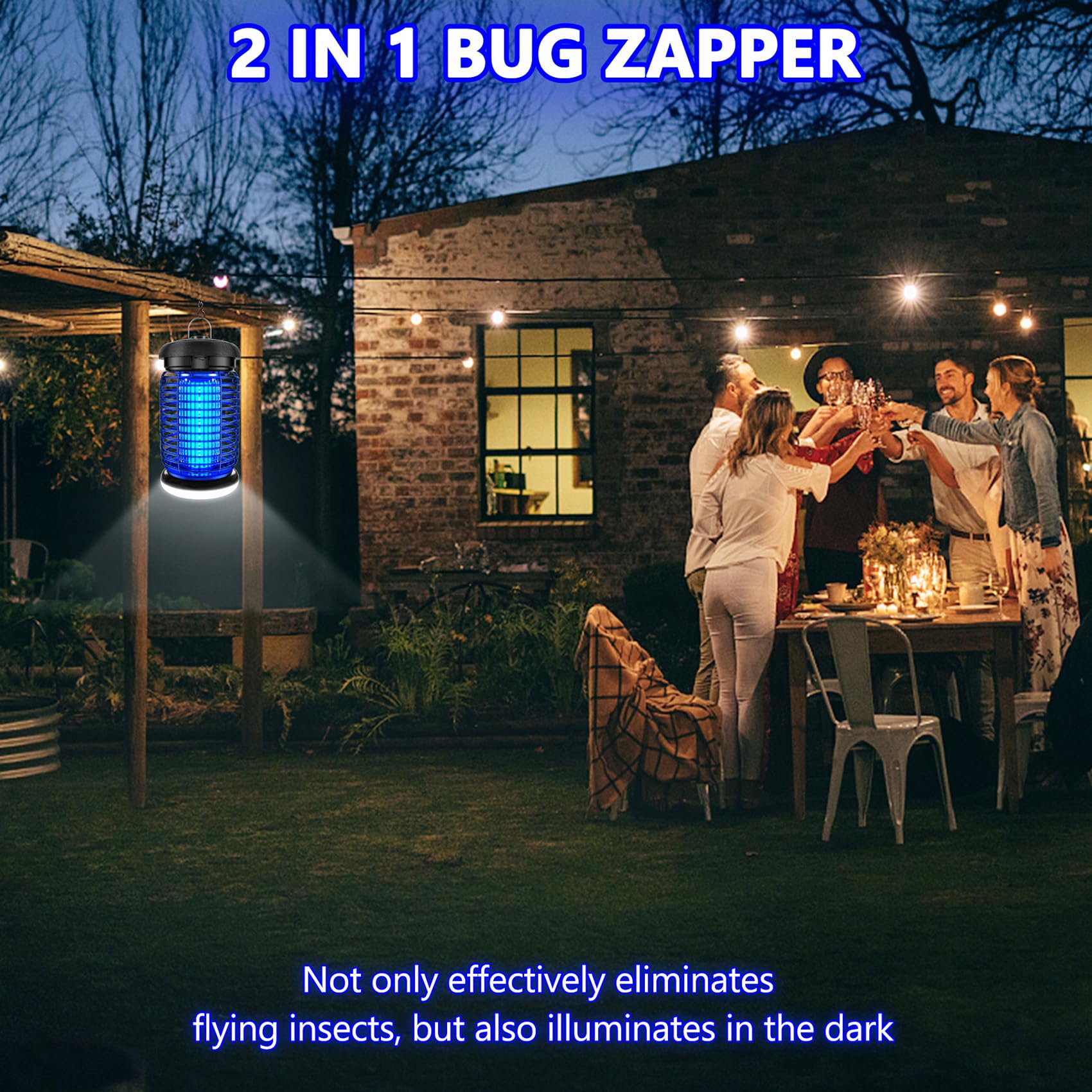 LUOJIBIE electric grid delivers 4200v instant insect elimination.