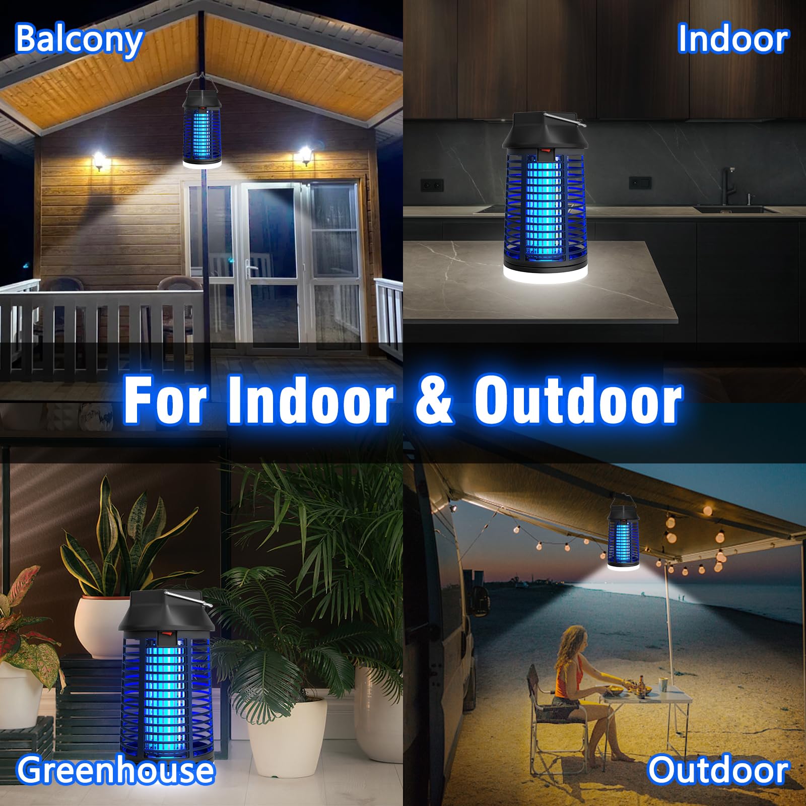 LUOJIBIE versatile indoor-outdoor zapper for porch, garden, and garage use.