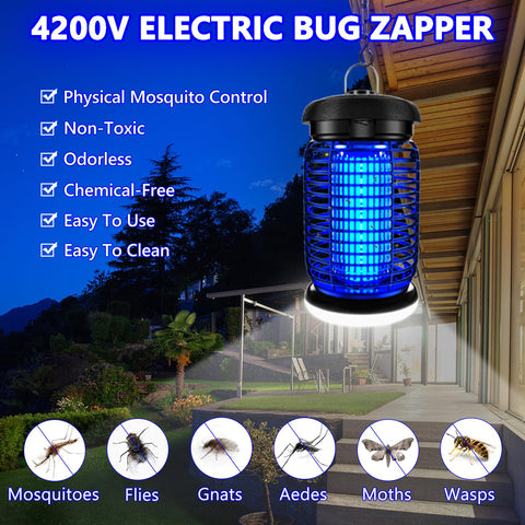 LUOJIBIE LED lure emits ultraviolet light to attract flying insects.