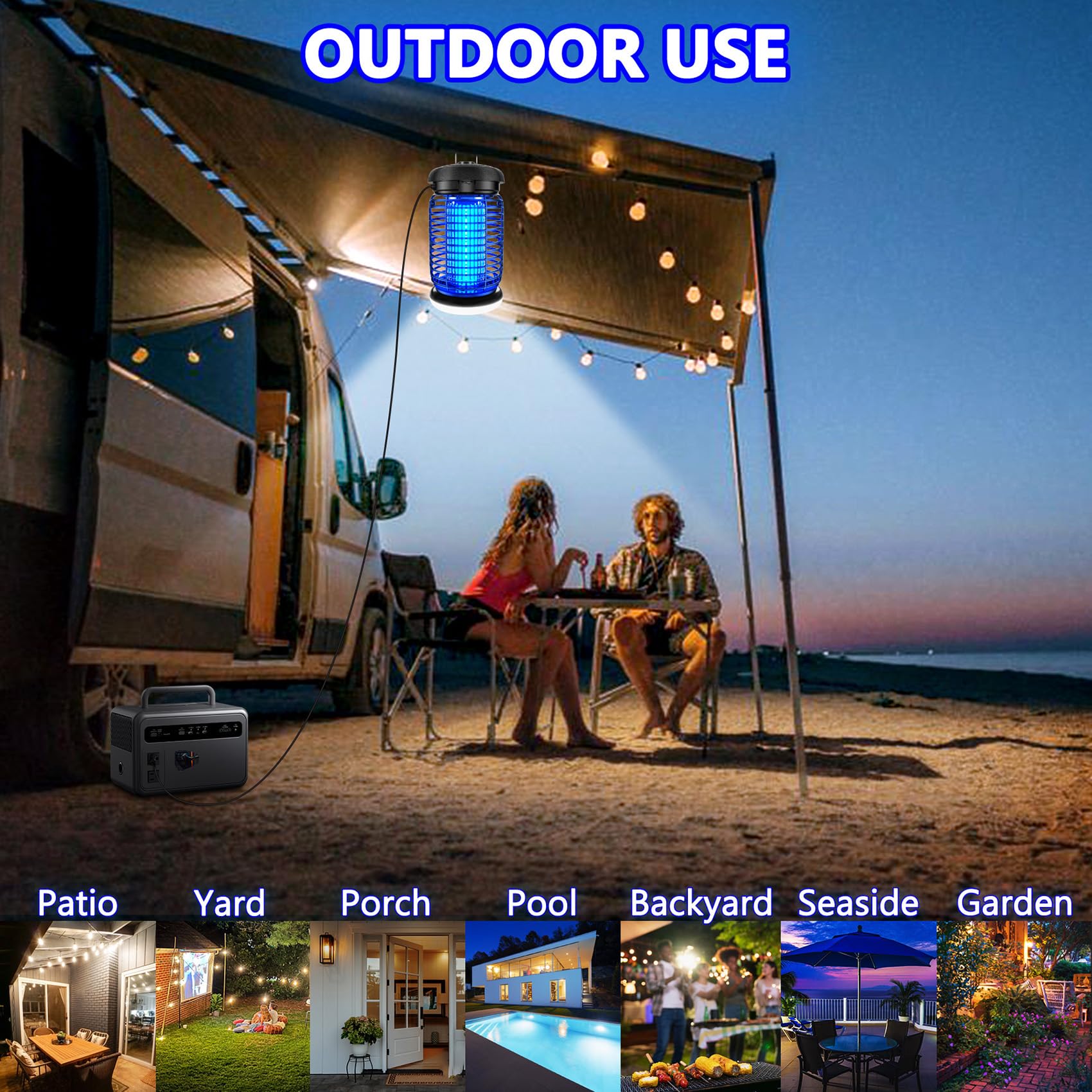 LUOJIBIE wide coverage up to 1500 sq ft for patios and yards.