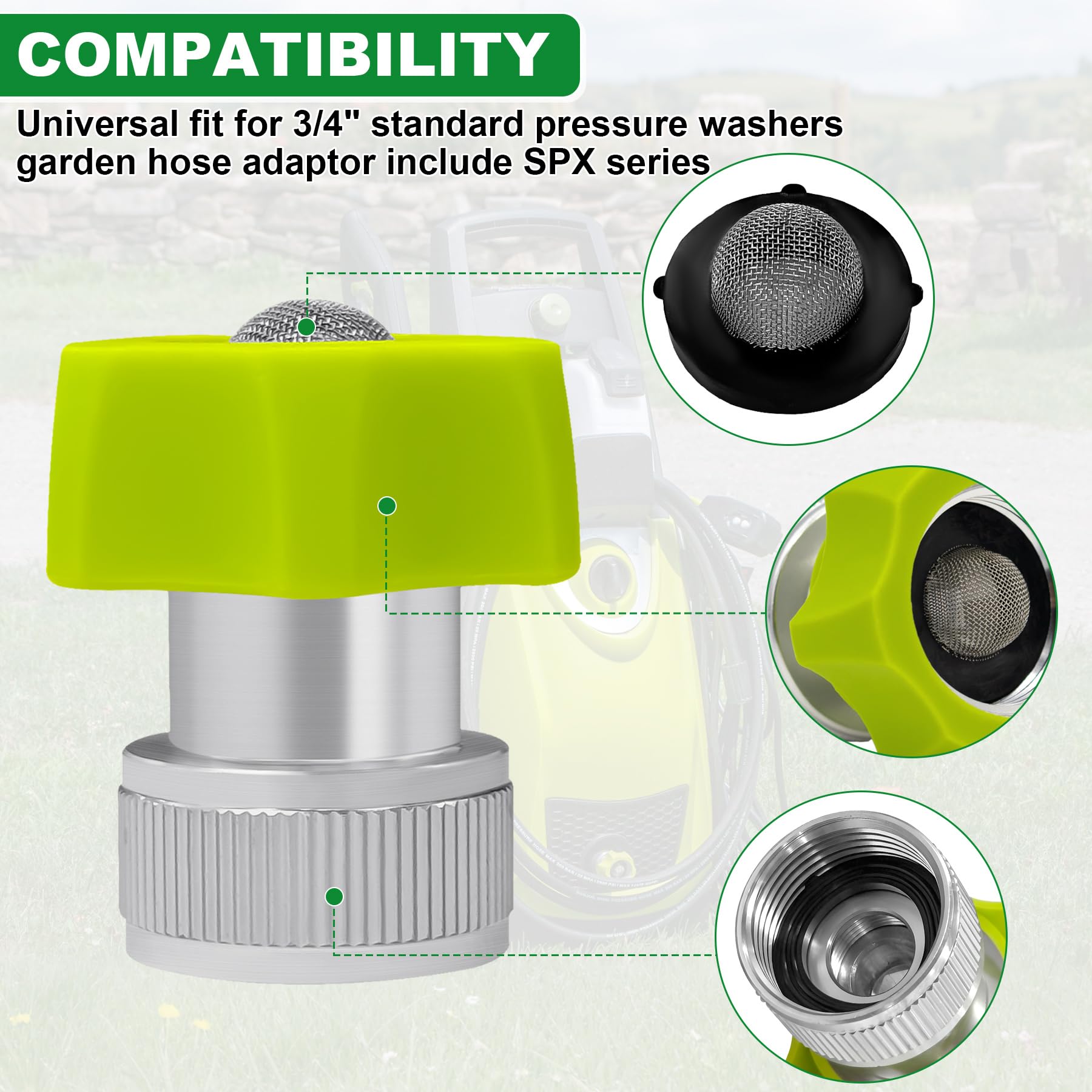 Luojiedejinbiao SPX-AGHA built-in filter protects the pressure washer.