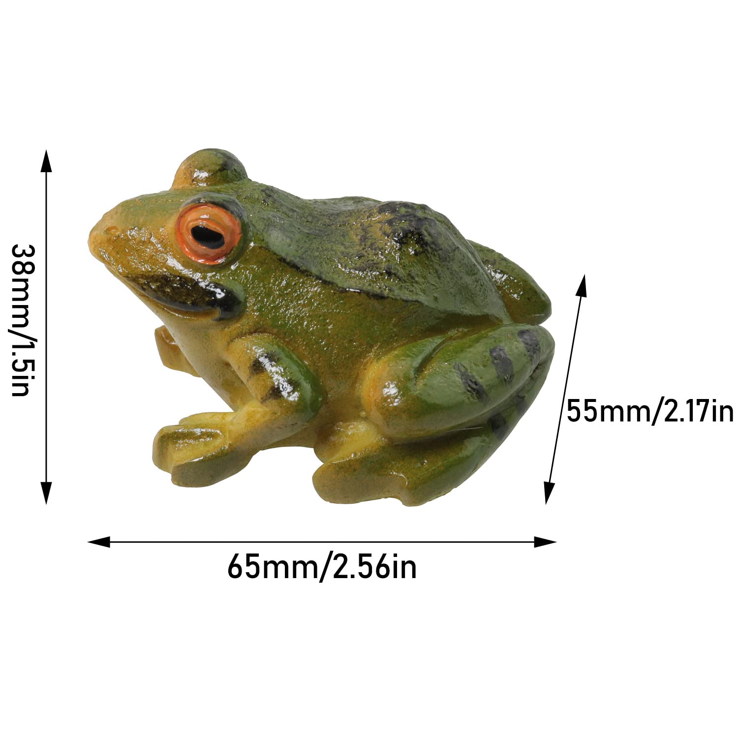 LUORNG frog sculpture miniature suitable for desk or plant display.