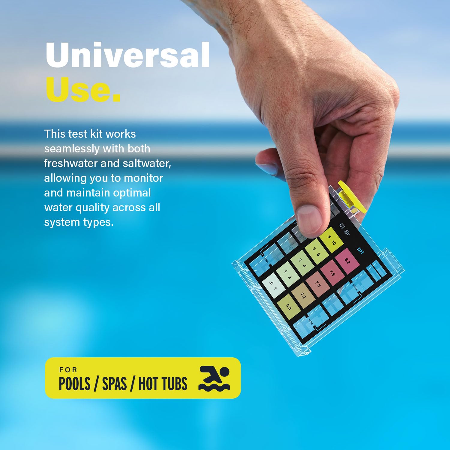 Kit ready for in-ground or above-ground pools and spas.