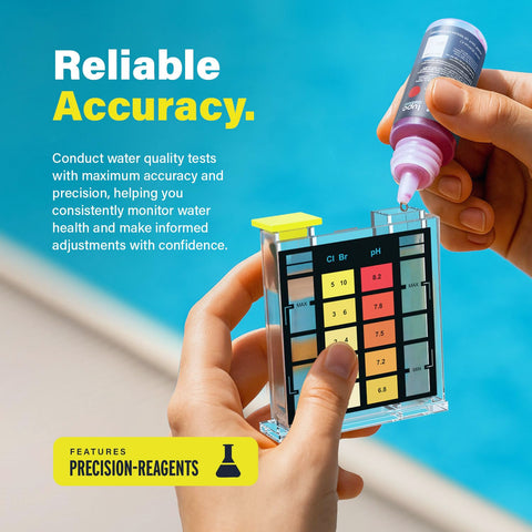 Lupo Global water sample being tested in a pool or spa.