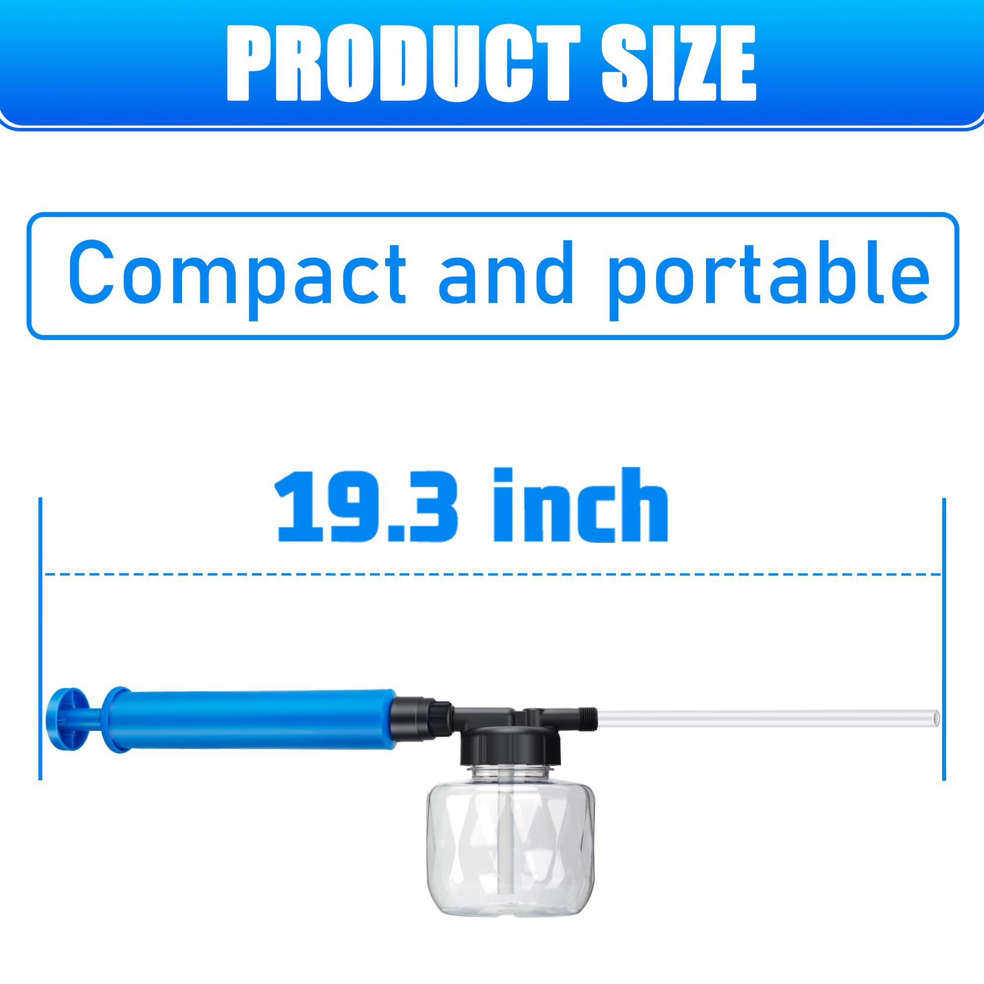 LURKA transparent 250ml tank enables easy powder checks during use