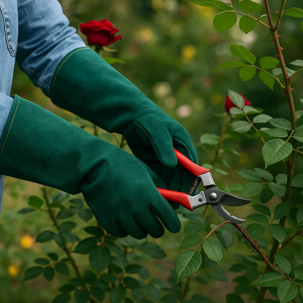 LURMMUE long forearm gauntlet shields wrists during heavy-duty chores