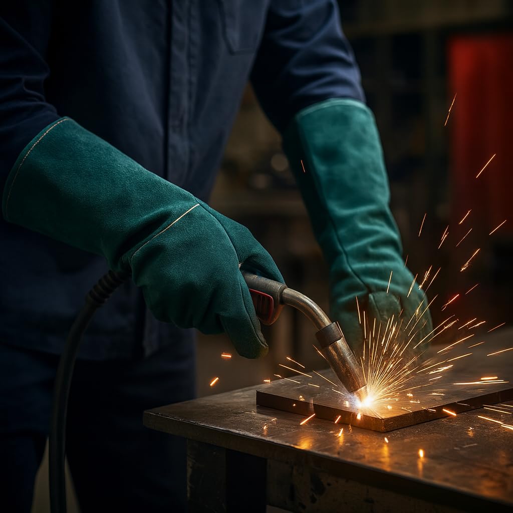 LURMMUE thorn-resistant cowhide gloves guard hands from thorns during tasks