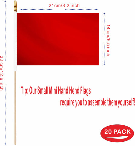 LUSEOAN 5x8-inch red blank flags for vibrant DIY décor projects