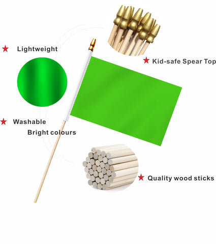 LUSEOAN bright green sublimation flags for creative decor