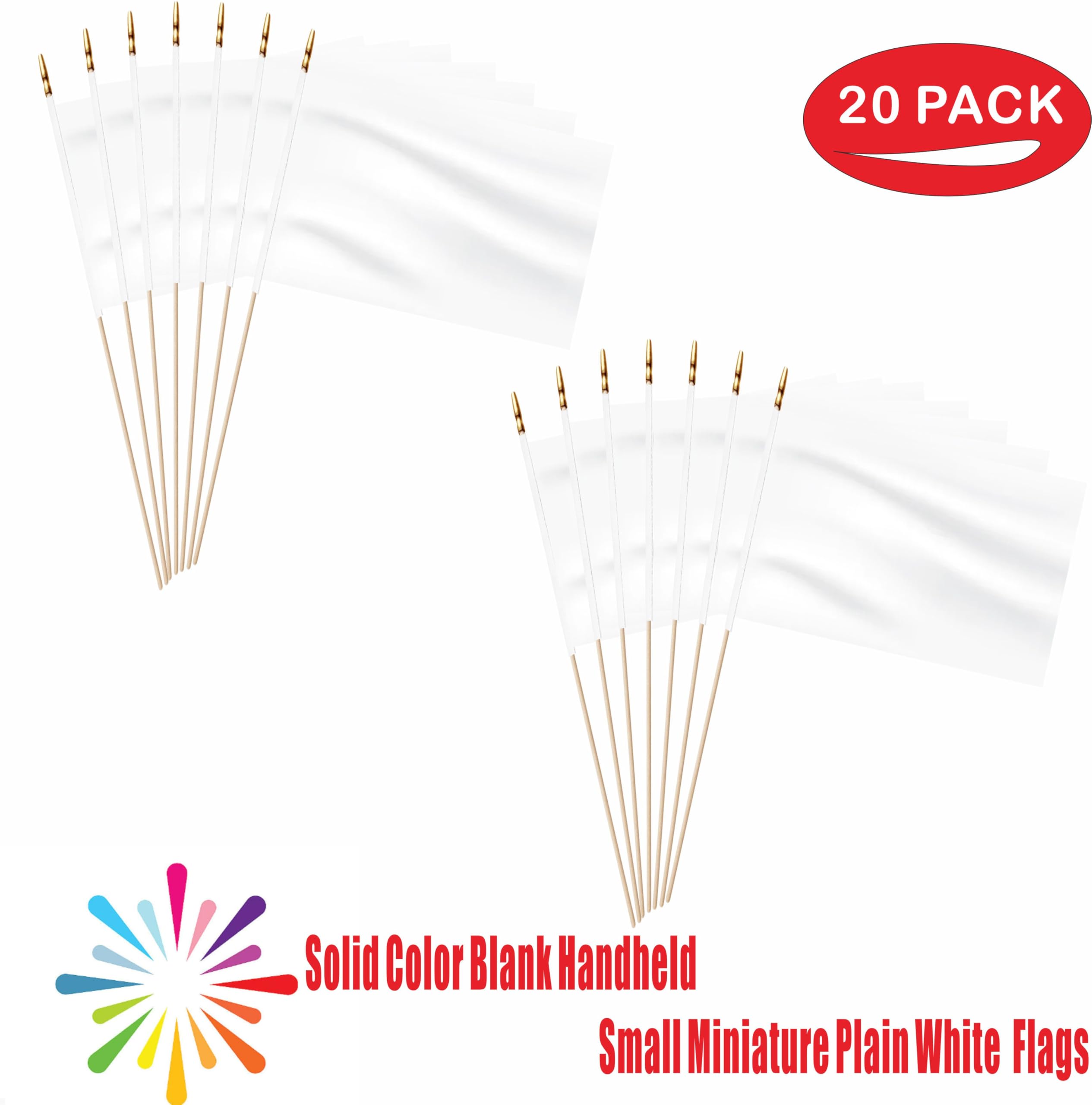LUSEOAN handheld flags enable DIY graffiti and party decorations.