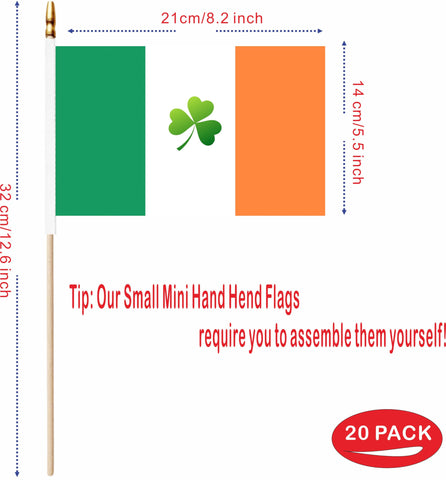 LUSEOAN mini shamrock flag ideal for classroom and desk decor