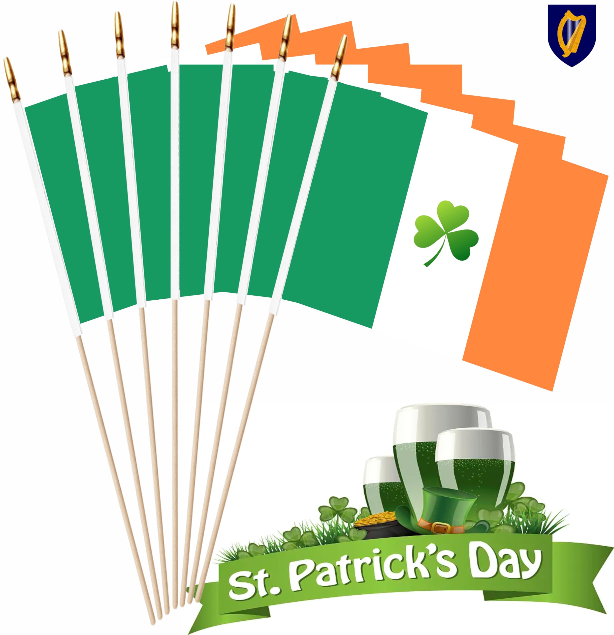 LUSEOAN Saint Patrick's Day flags for offices and celebrations