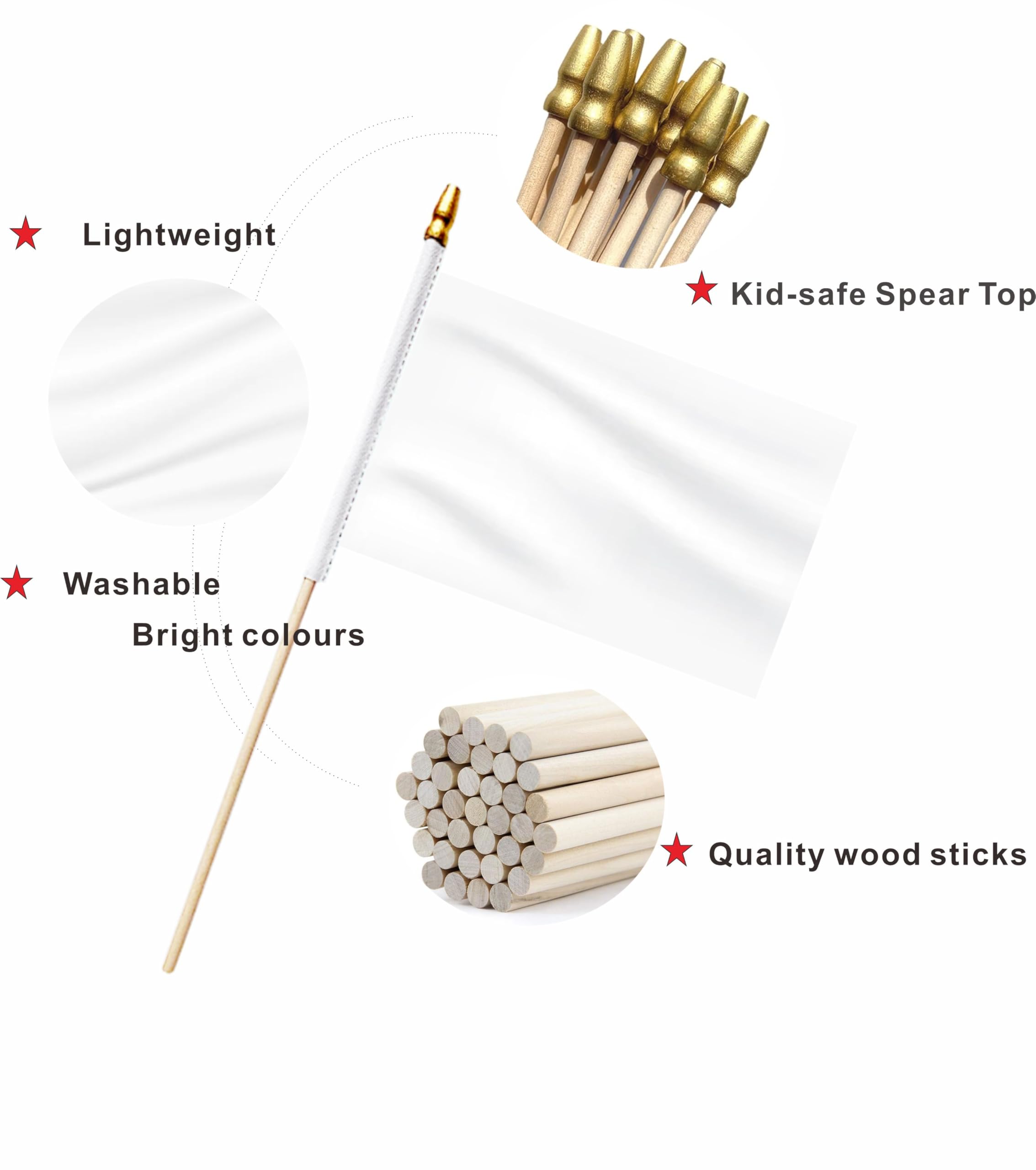 LUSEOAN sublimation-ready flags offer bright, washable color for crafts.