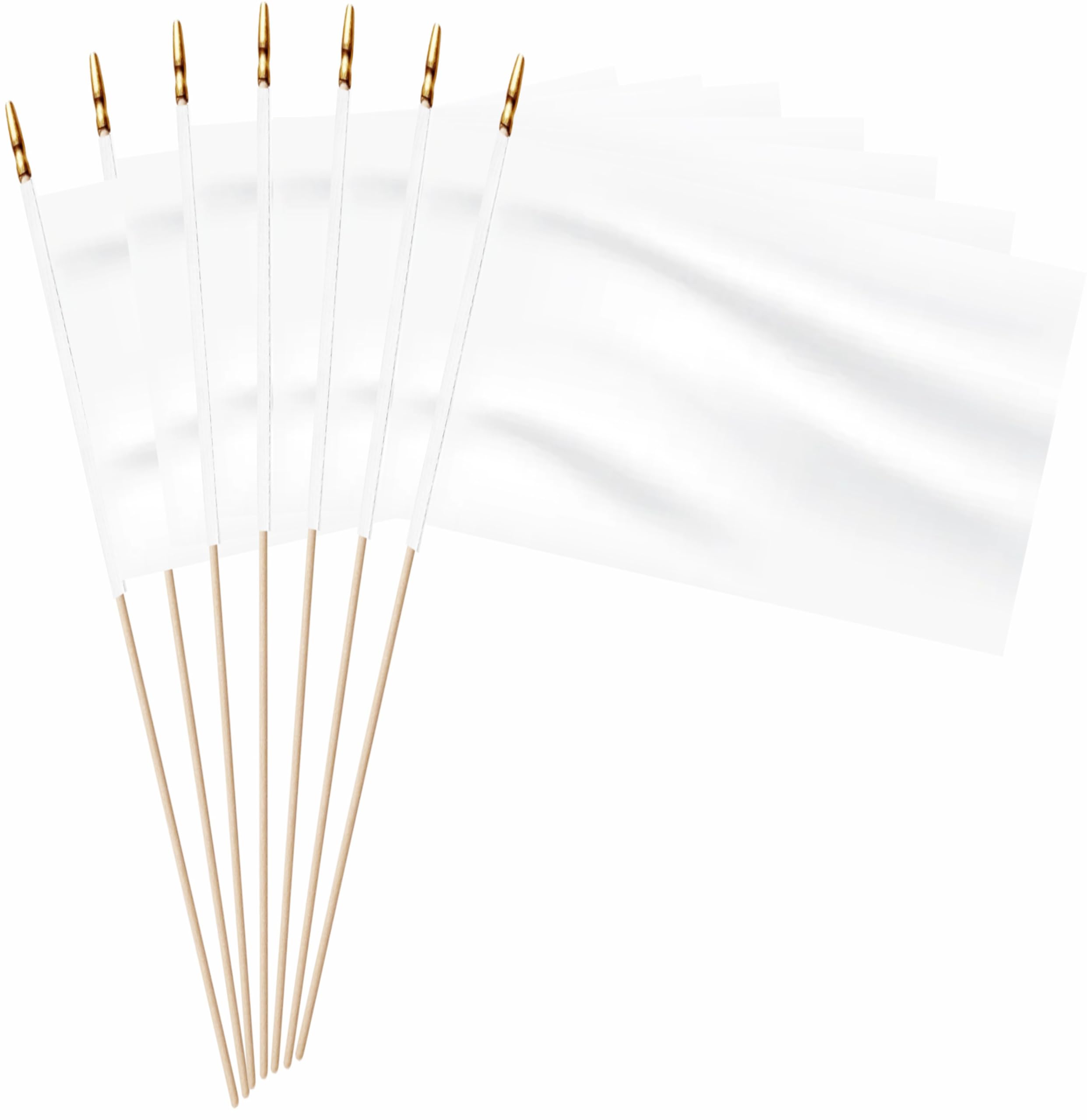 LUSEOAN white mini wooden flag set for classroom decor and DIY projects.