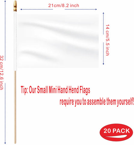 The LUSEOAN wooden stick flag with 5x8 inch panel for parades.