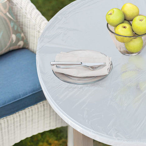LUSHVIDA round table cover with elastic edges stays in place