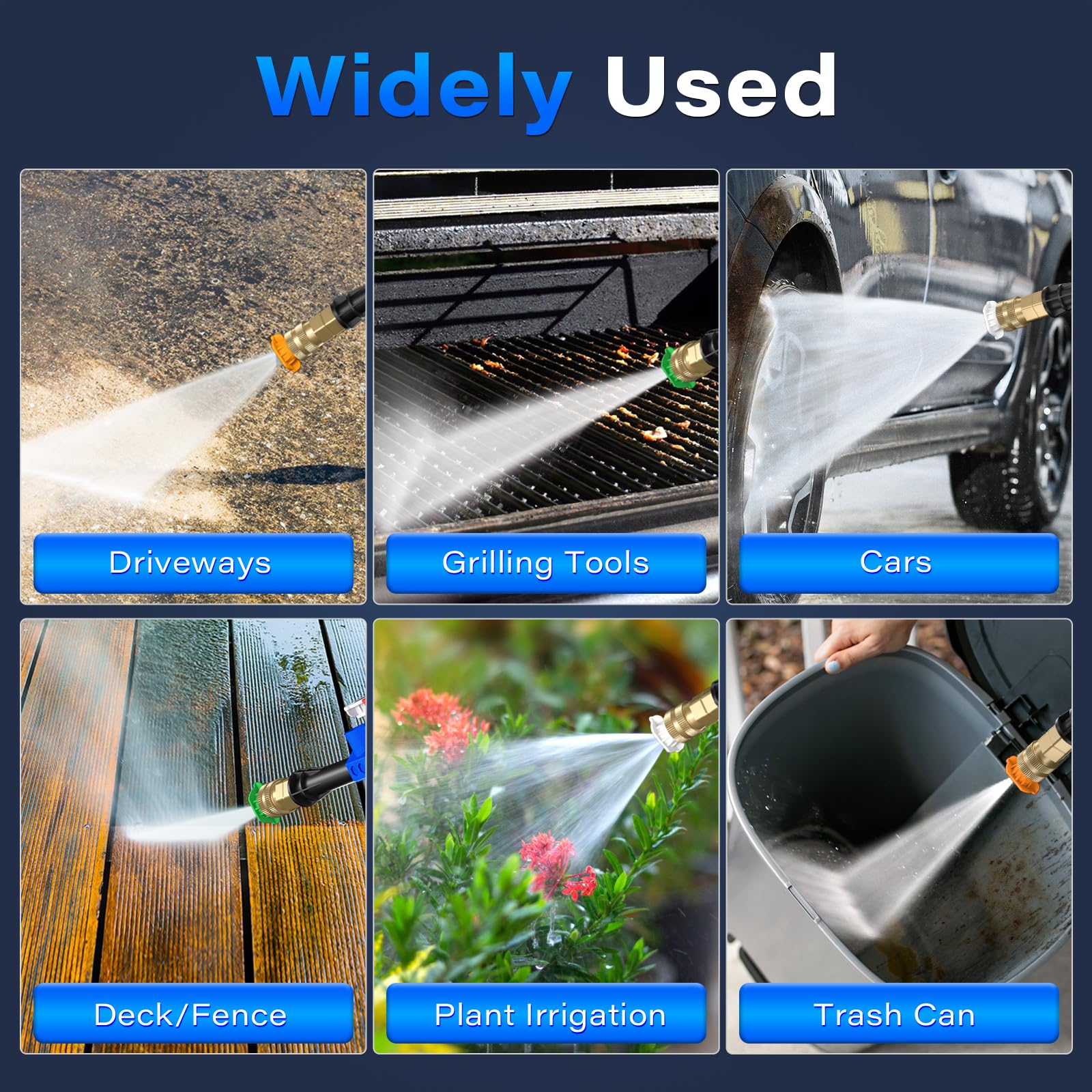 Lusilushy pressure washer portable design enables easy setup and transport.