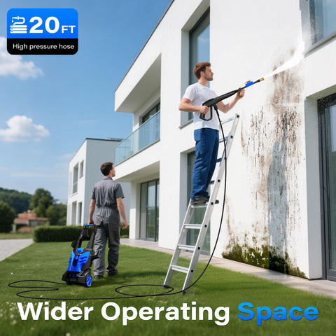Lusilushy pressure washer safety lock ensures worry-free operation.