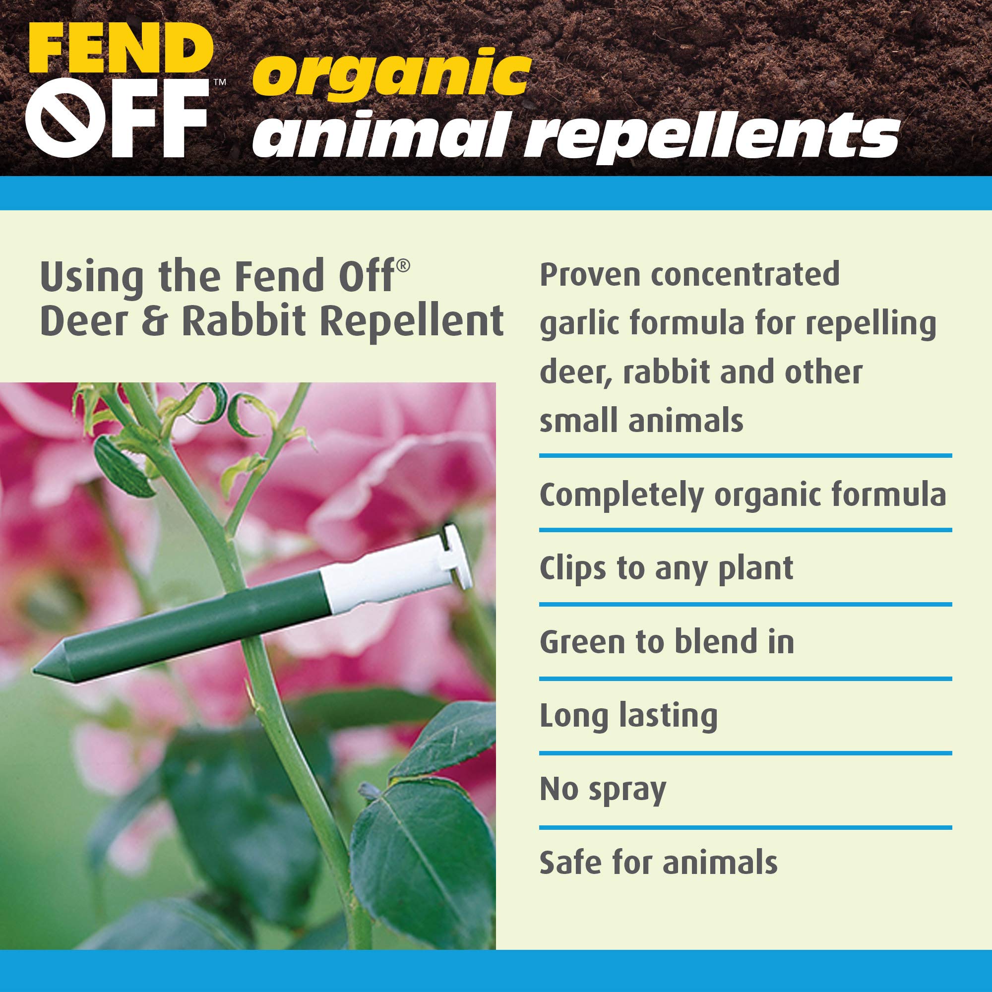 Season-long use of DR-25 clips in a garden bed