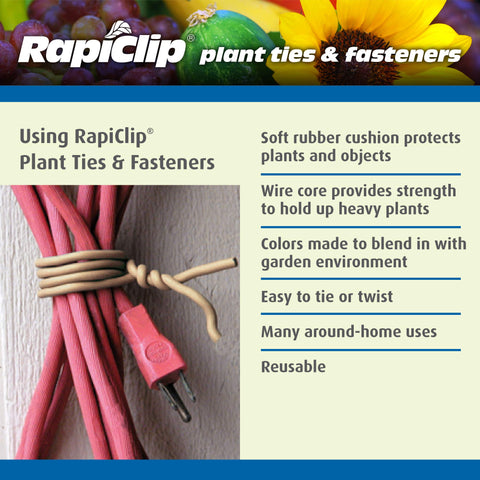Luster Leaf Rapiclip reusable green tie for multiple garden tasks