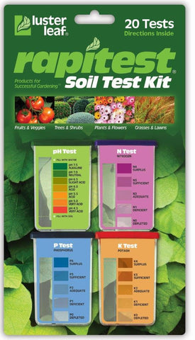 Luster Leaf Rapitest kit cover for quick at-home soil testing results