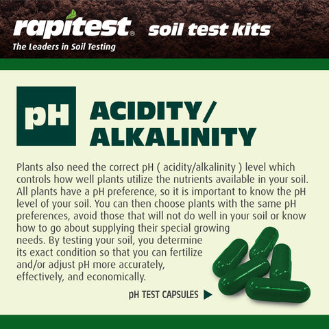 Luster Leaf Rapitest plant guide lists 450+ optimal pH ranges.