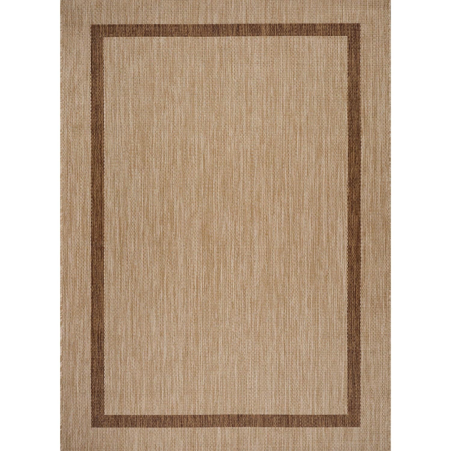 Luul Home bordered outdoor rug 5x7 entryway use, easy to clean.