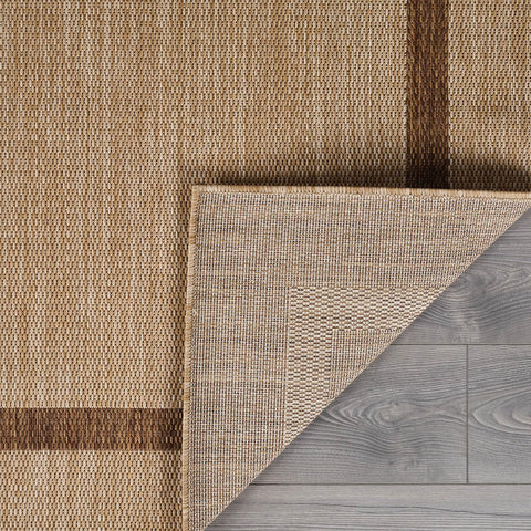 Luul Home bordered outdoor rug 5x7 waterproof for deck and yard.