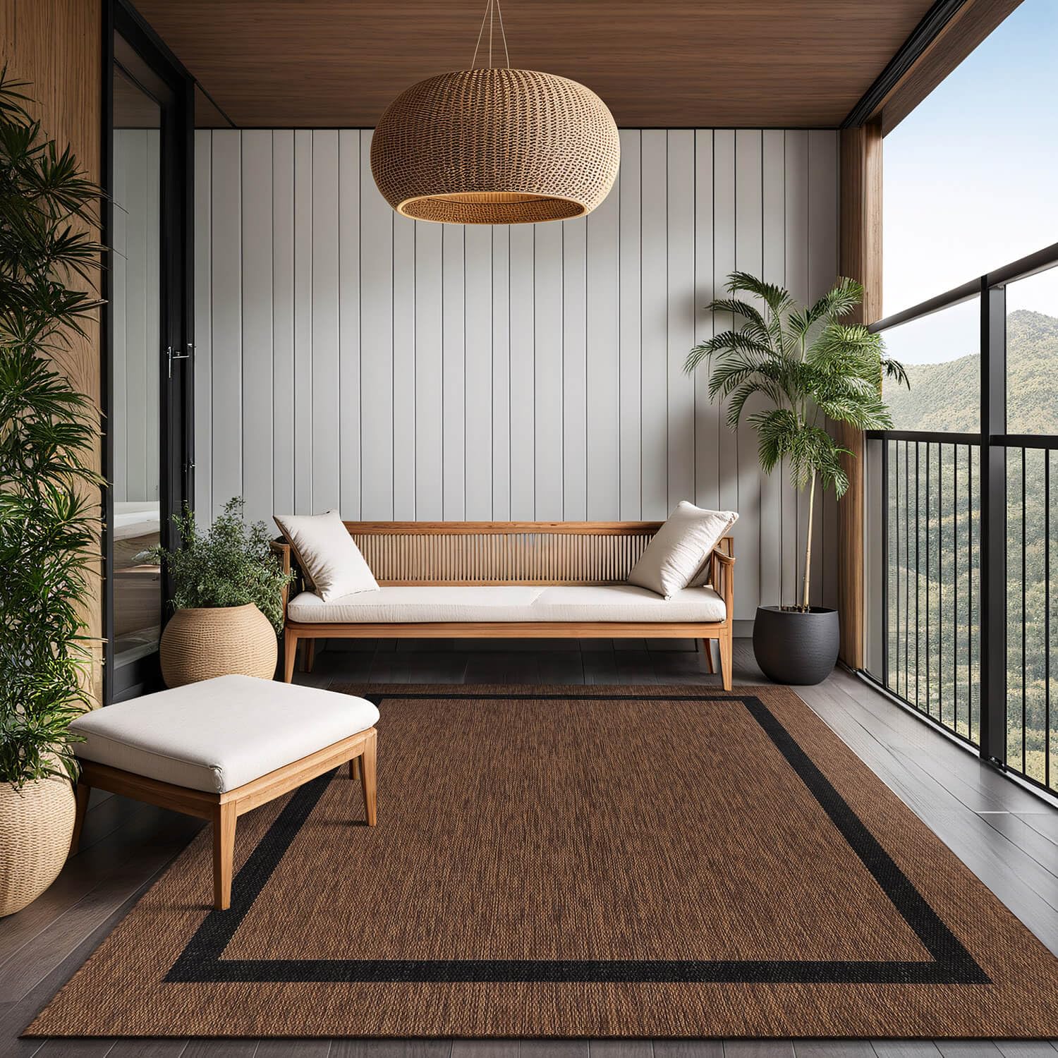 Luul Home bordered rug color options to match decor and mood.