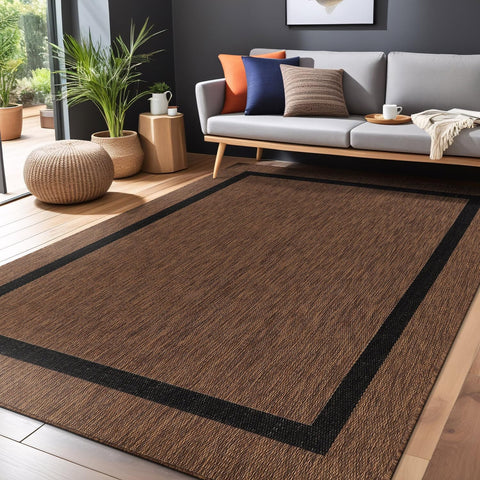 Luul Home waterproof outdoor rug on porch resists rain and spills.