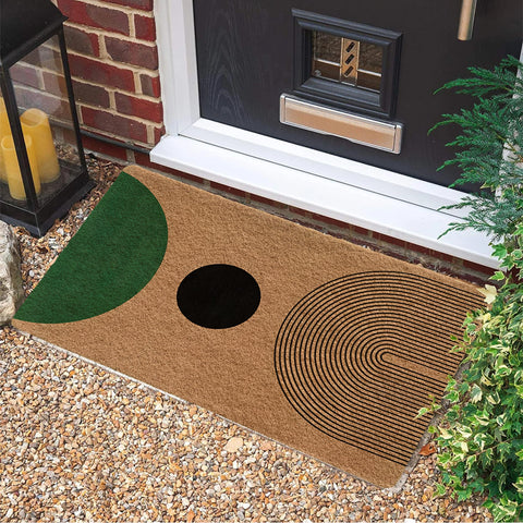 Luvadian boho welcome mat for indoor outdoor use at the entry threshold