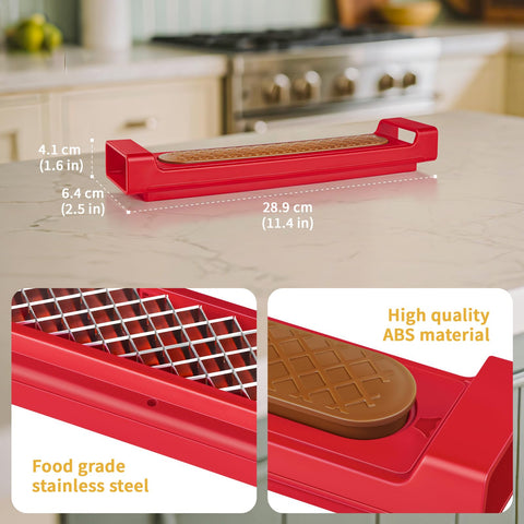 Luvan ergonomic handle design offers a comfortable grip during slicing.