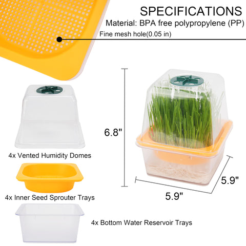LUVCOSY mesh trays with 1.2 mm holes support airflow