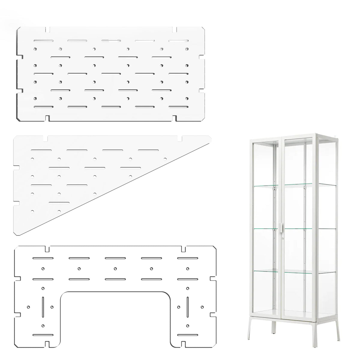LUVCOSY rectangular shelf for Milsbo Tall cabinet provides sturdy display space