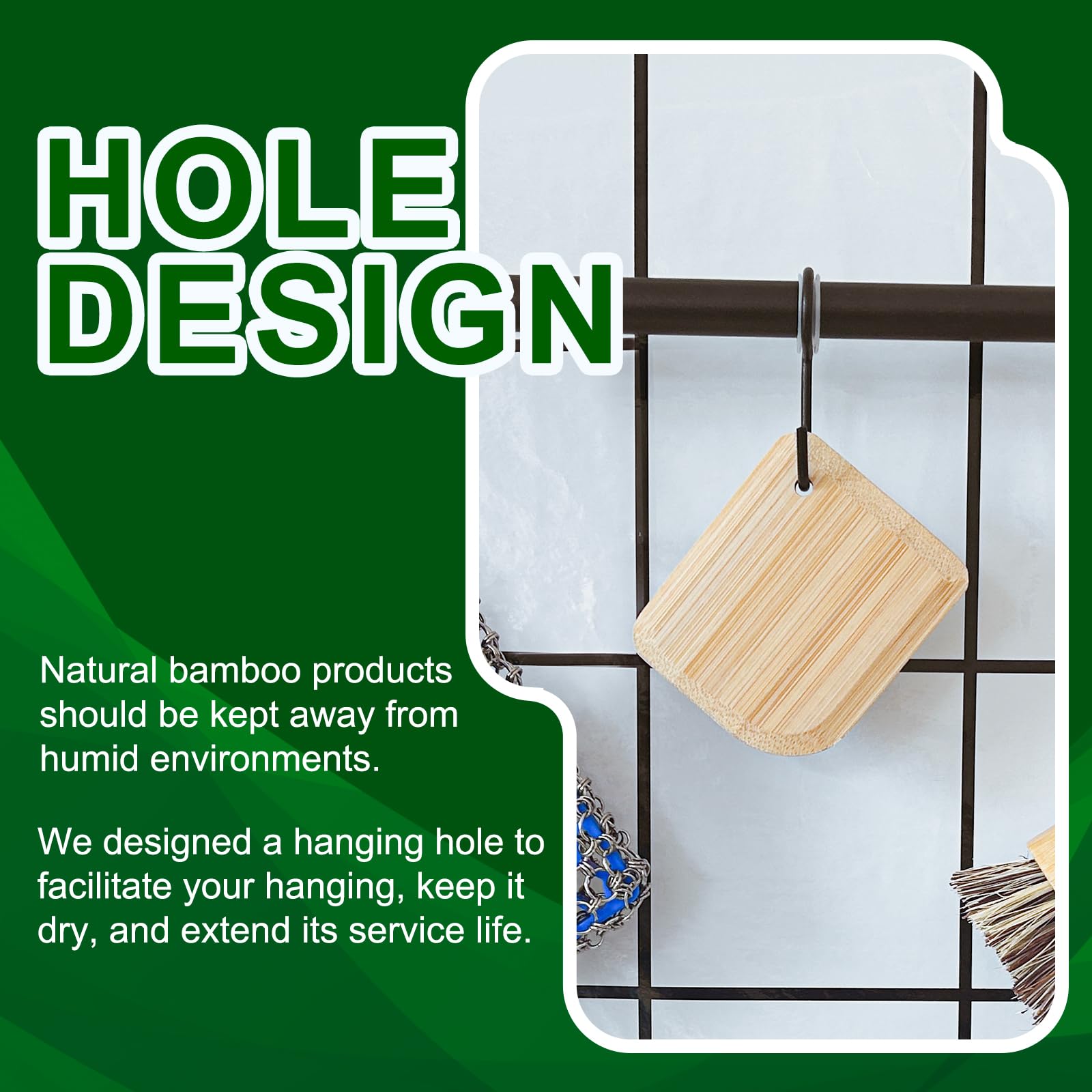 Luviancy bamboo pan scraper two-piece set ready for kitchen cleanup