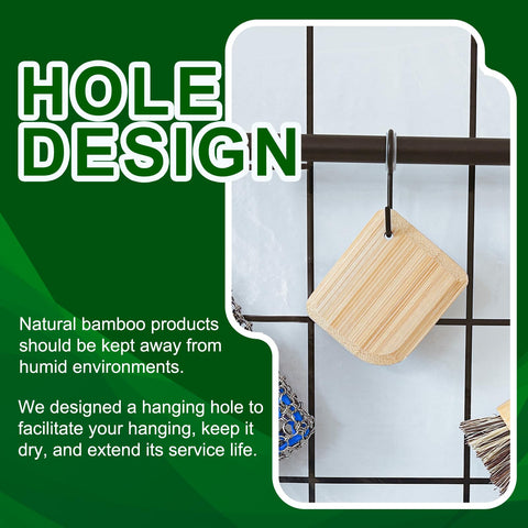 Luviancy bamboo pan scraper two-piece set ready for kitchen cleanup