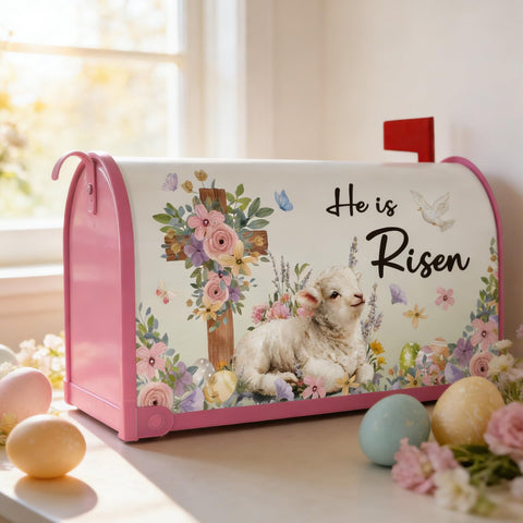 Luvsweets Christian Easter decor mailbox cover ready for display