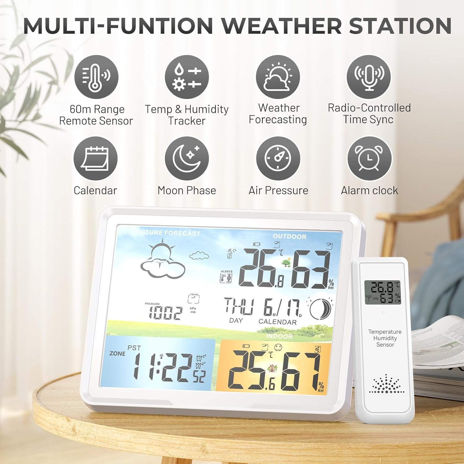 LUVUOKYE Weather Station remote sensor for multi-room monitoring