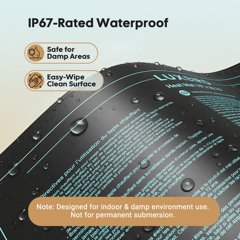 Luxbird 5.9 ft power cord enables flexible mat placement